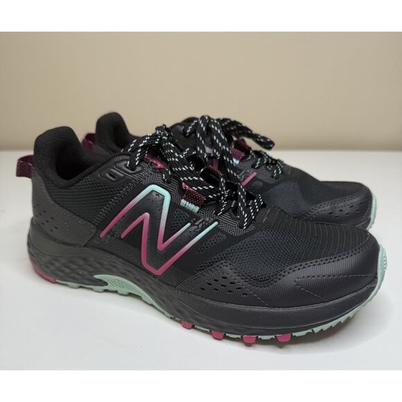 New Balance T410v8 Trail Running Shoe Womens 8.5 Black Mesh WT410LCB Unisex - Picture 3 of 9